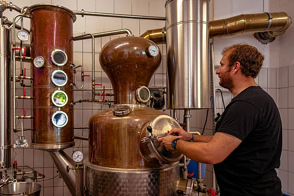 Matthias beim Brennen